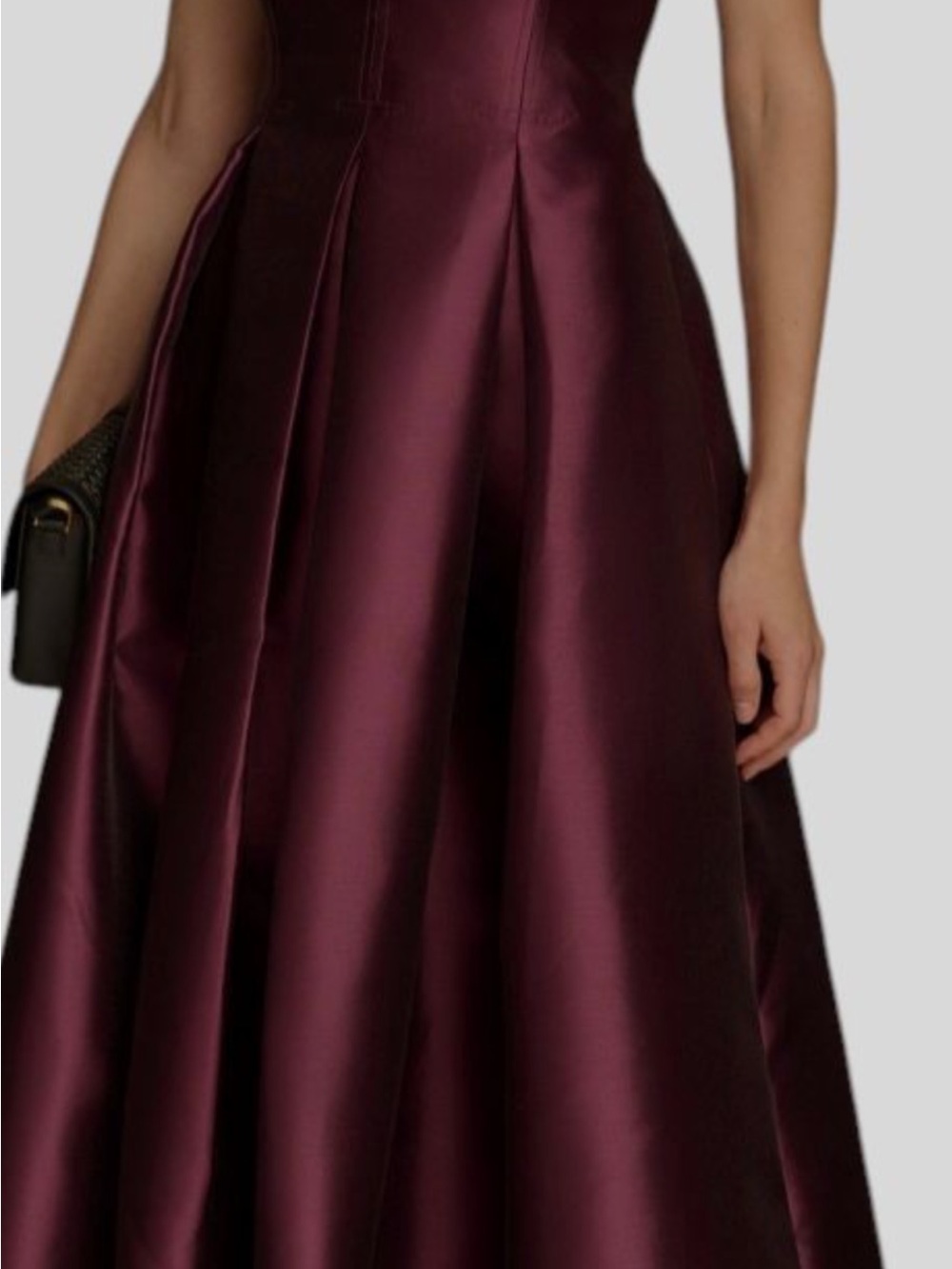 Donna Karan Strapless A-Line Gown in Wine